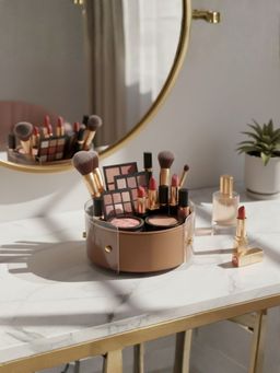 HOME 360 - Luxury Round Organiser Storage Box With Lid