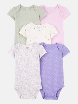 Carter's - Floral Polka Dot Short Sleeve Bodysuits (Pack of 5)