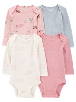 Carter's - Printed Puppy Long Sleeve Bodysuits (Pack of 4)