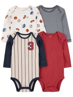 Carter's - Printed Sports Jersey Bodysuits (Pack of 4)