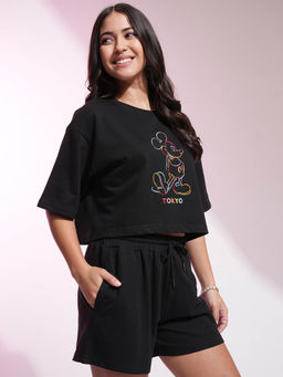 TOKYO TALKIES - Disney Mickey Mouse Embroidered Co-Ord (Set of 2)