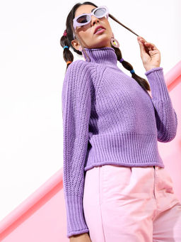 TOKYO TALKIES - Women Solid Crop Pullover