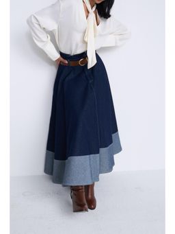 STTAVOSS - Navy Blue Vintage Skirt