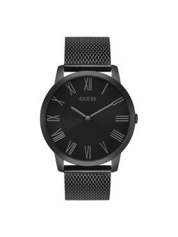 Guess - Men Black Round Stainless Steel Dial Analog Watch-U1263G3M