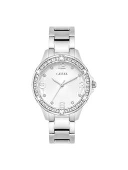 Guess - Women Silver Round Stainless Steel Dial Analog Watch-U1349L1M