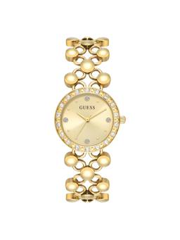Guess - Women Bejewelled Gold Dial Analog Watch - U1425L2M (M)