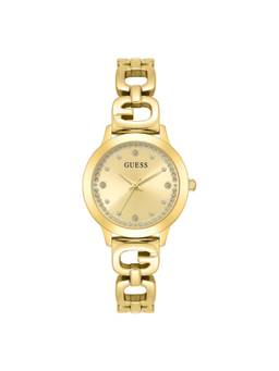 Guess - Champagne Round Dial Analog Womens Beige Watch - U1457L2M (M)