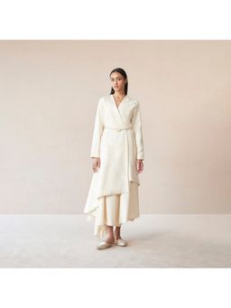AMPM - Marwa Ivory Jacket with Skirt and Belt