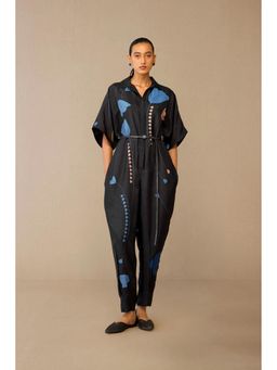 AMPM - Romillie Black Floral Printed Jumpsuit