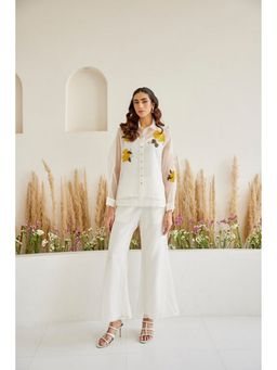 Twenty Nine - Organza Bandhani Applique Collar Shirt