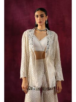 Twenty Nine - Georgette Embellished White Inner Top