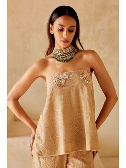 Twenty Nine - Mirrorwork Strapless Zari Top