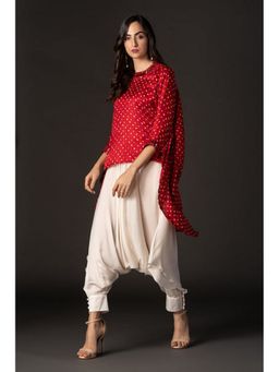 Twenty Nine - Red Bandhani Asymmetric Top