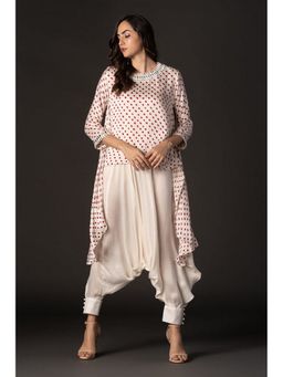 Twenty Nine - Off-White Bandhani Asymmetric Top