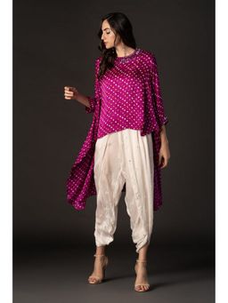 Twenty Nine - Wine Bandhani Asymmetric Top