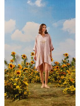 Twenty Nine - Pink Gajji Silk Bandhani Shirt Dress