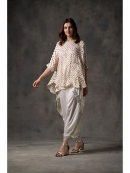 Twenty Nine - Off-White Bandhani Cuff Sleeve Cape Top