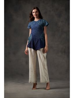 Twenty Nine - Indigo Crushed Bandhani Hi Neck Top