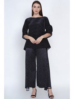 Twenty Nine - Pleated Bandhani Loose, Round Neck, Flared Sleeves Top