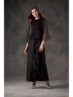 Twenty Nine - Black Bandhani Pintuck Collars Top