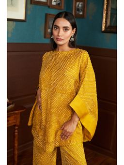 Twenty Nine - Crushed Bandhani Wide Sleeve Top