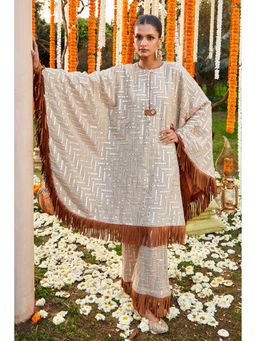 Twenty Nine - Grey Mirrorwork Poncho Dress