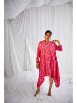 Twenty Nine - Pink Rabari Bandhani Asym Dress
