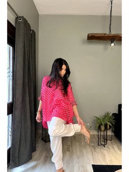 Twenty Nine - Dhriti Mehra In Bandhani Cuff Tunic With Rabari Mirrorwork Embroidery