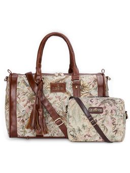 The Clownfish - Women Adelina-Lorna Beige Sling Bag and Handbag (Set of 3)