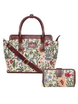 The Clownfish - Multi-Coloured Vegan Leather Women Wallet and Handbag (Set of 3)