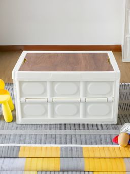 UMAI - Folding Storage Box For Clothes with Lid Collapsible & Stackable White