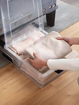 UMAI - Underbed Storage Box with Lids & Wheels Multipurpose Organizer Transparent