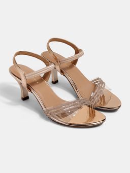 Lemon & Pepper - Women Rose Gold Stiletto Heels