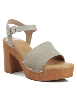 Rag & Co - Women Grey Block Heels