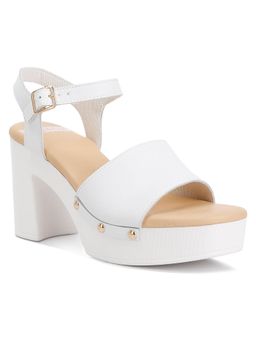 Rag & Co - Women White Block Heels