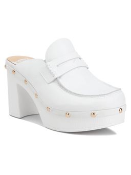Rag & Co - Women White Mules Heels