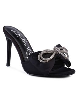 London Rag - Women Black Bow Tie Stiletto Heels