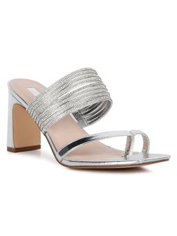 London Rag - Women Silver Block Heels