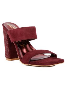 London Rag - Women Maroon Block Heels