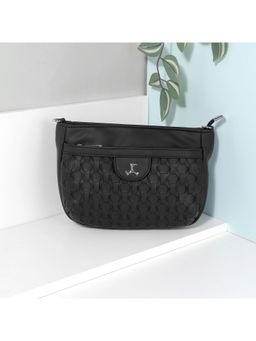 Mochi - Women Faux Leather Black Sling Bag