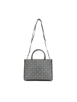 U.S. POLO ASSN. - Kate Grey Monogram tote Handbag with dual handles