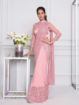 Odette - Sequins Rich & Modern Handwork Saree with Unstitched Blouse
