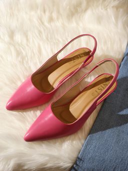 GNIST - Sling Back Pink Kitten Pump Heels