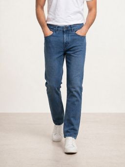 WROGN - Solid Slim Fit Denim Blue Jeans