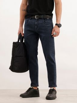 WROGN - Solid Skinny Crop Denim Dark Blue Jeans