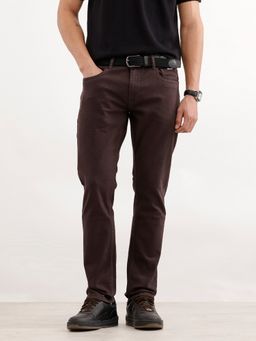WROGN - Solid Slim Fit Denim Brown Jeans