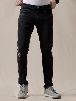 WROGN - Mildly Distressed Solid Black Jeans