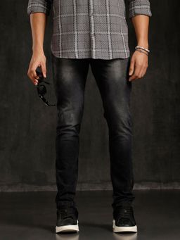 WROGN - Striking Slim Fit Light Fade Stretch Black Jeans