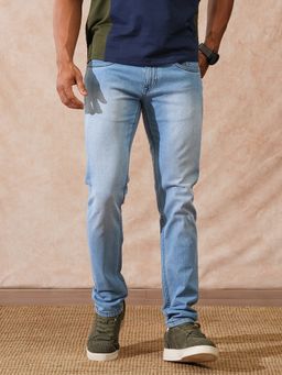 WROGN - Heavy Fade Skinny Crop Light Blue Jeans