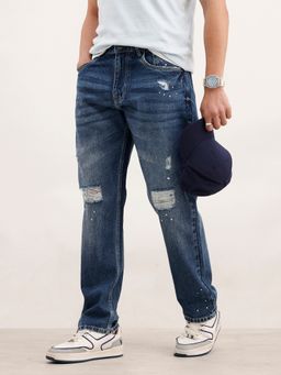 WROGN - Anti Fit Distressed Denim Blue Jeans